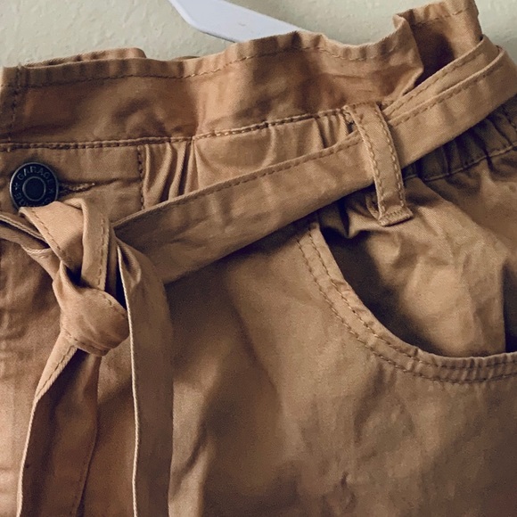 Garage // Tan self- tie Mini Skirt - Picture 2 of 3